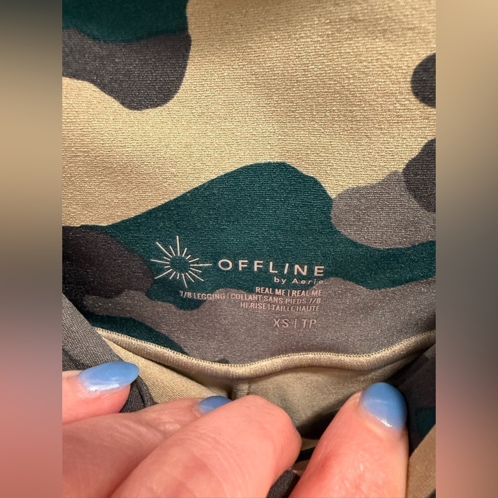 NWOT Aerie Offline Real Me High Waist Crossover 7/8 Camo Leggings - Picture 5 of 6